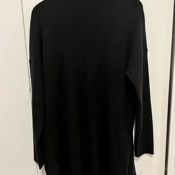 Black Ribbed Knit Cardigan - Picture 3 of 5